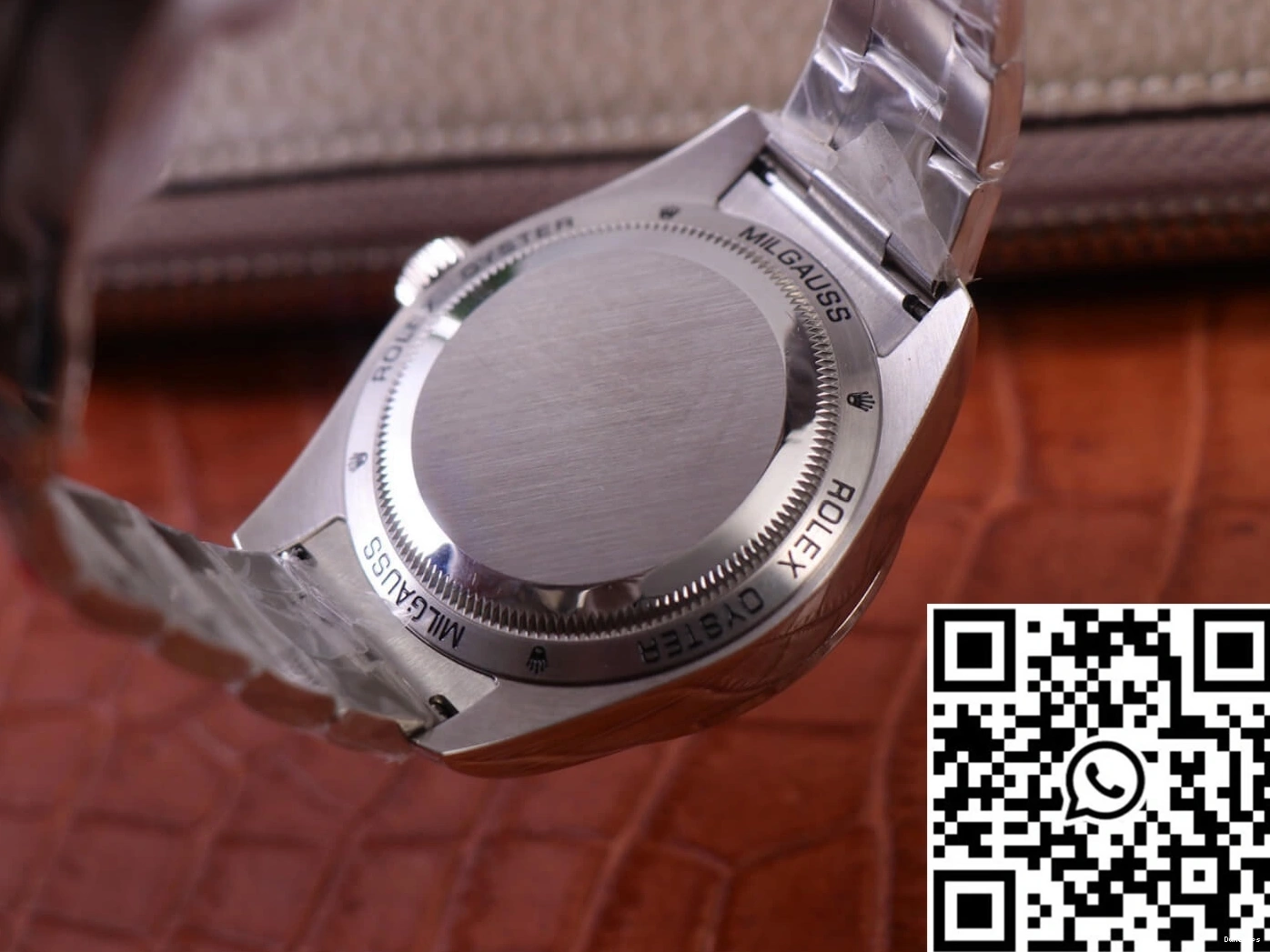 Silver Replica Design Factory 116400 Base LNT01HS-001 Rolex Milgauss JB case watch Noir Label 0402